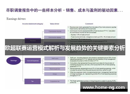欧超联赛运营模式解析与发展趋势的关键要素分析 欧超联赛运营模式解析与发展趋势的关键要素分析