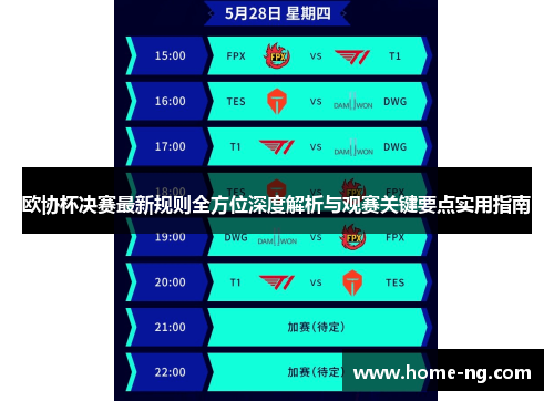 欧协杯决赛最新规则全方位深度解析与观赛关键要点实用指南